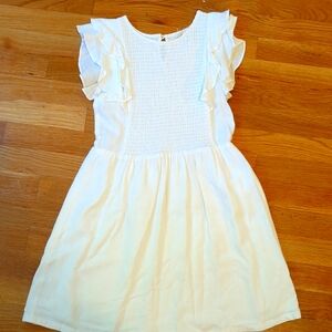 🤍Girls White Linen Dress 👗